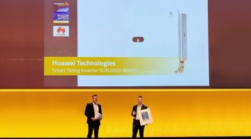 Inverter Smart String 506 kW Huawei Raih Smarter E AWARD di Ajang Intersolar Europe 2026